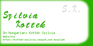 szilvia kottek business card